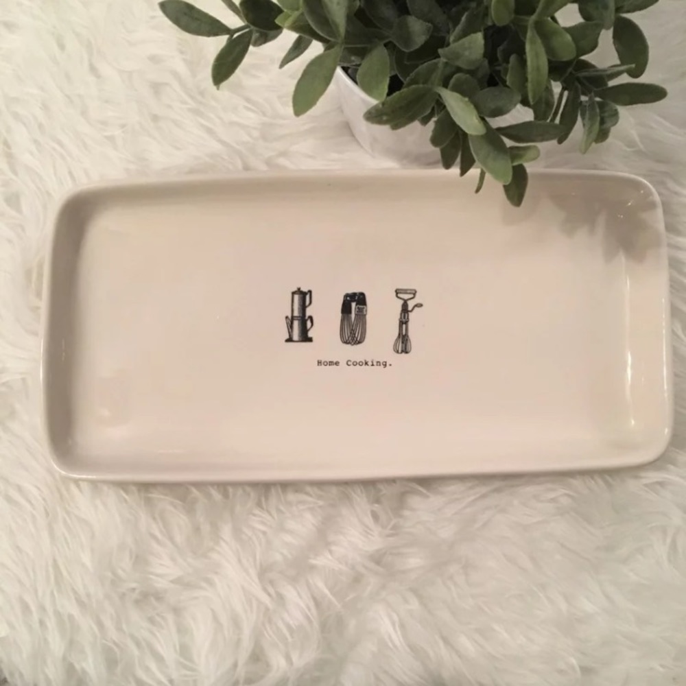 Rae Dunn Home Cooking Icon Large Plate